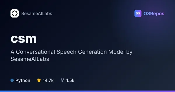 csm: Generate Conversational Speech from Text and Audio