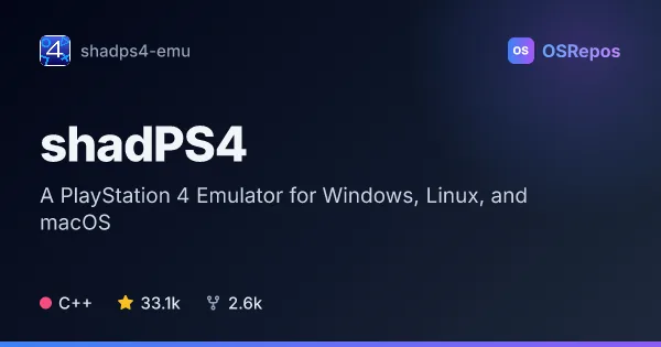 shadPS4: A PlayStation 4 Emulator for Windows, Linux, and macOS