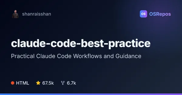 claude-code-best-practice: Practical Claude Code Workflows and Guidance