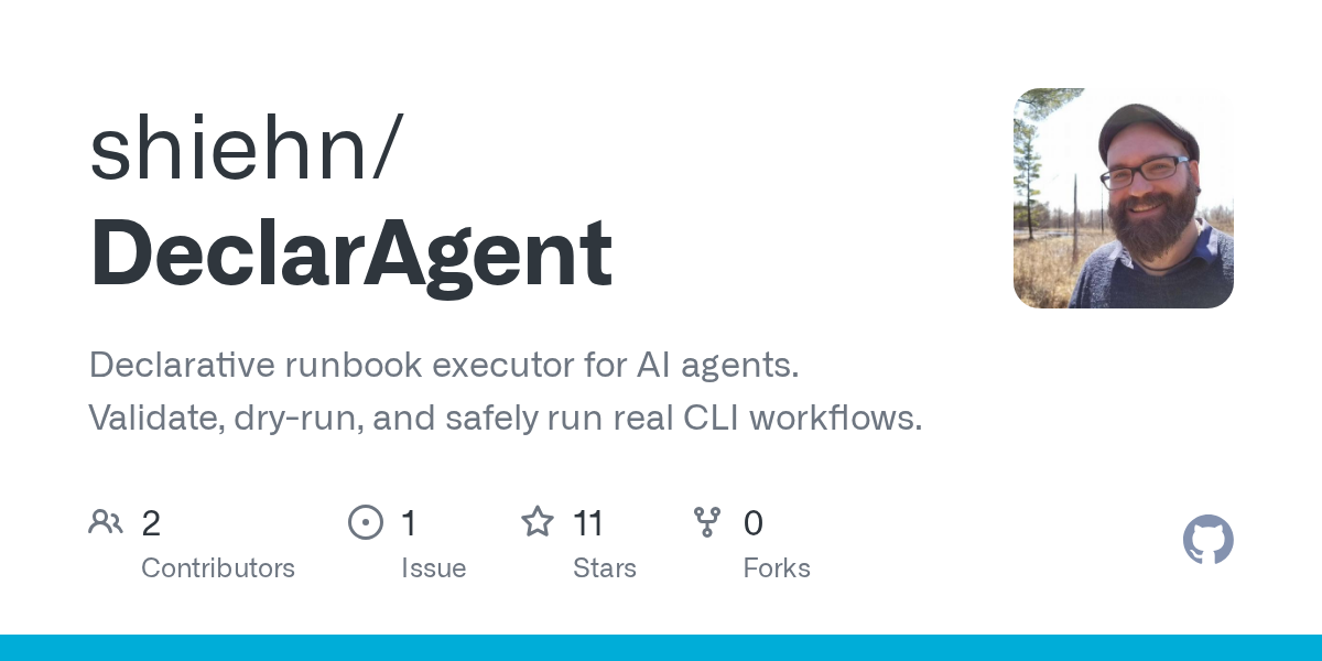 DeclarAgent: Declarative Runbook Executor for Safe AI Agent Workflows