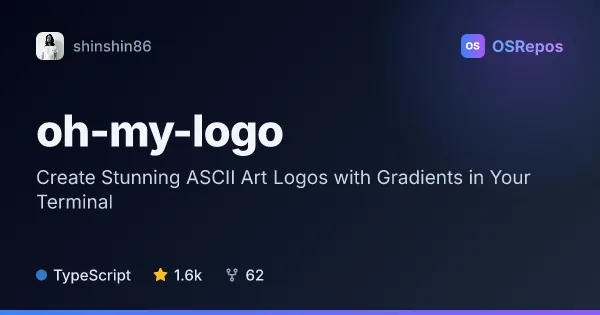 oh-my-logo: Create Colorful ASCII Logos in the Terminal