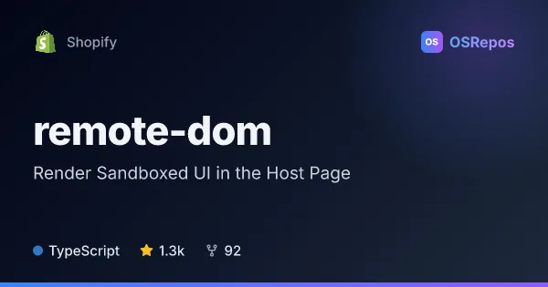 remote-dom: Render Sandboxed UI in the Host Page