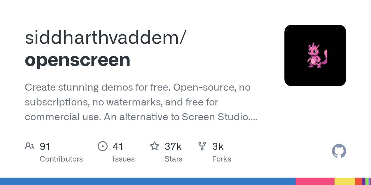 OpenScreen: Free, Open-Source Screen Recorder for Polished Demos
