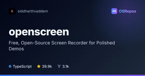 openscreen: Create Polished Screen Recording Demos
