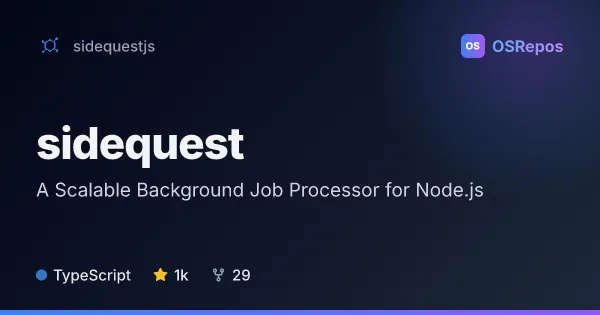Sidequest: A Scalable Background Job Processor for Node.js