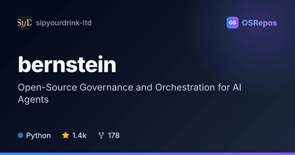 bernstein: Govern and Orchestrate AI Agents