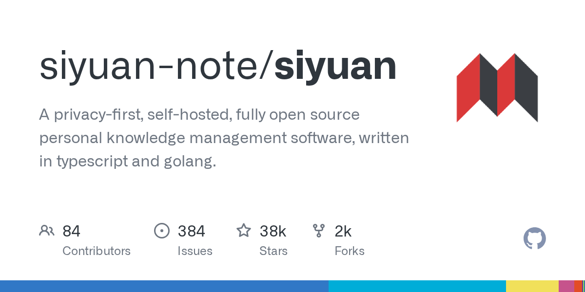 SiYuan: Privacy-First, Self-Hosted Personal Knowledge Management Software
