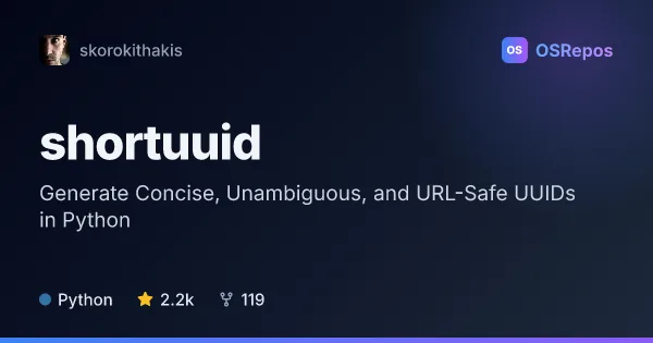 shortuuid: Generate Concise, URL-Safe UUIDs