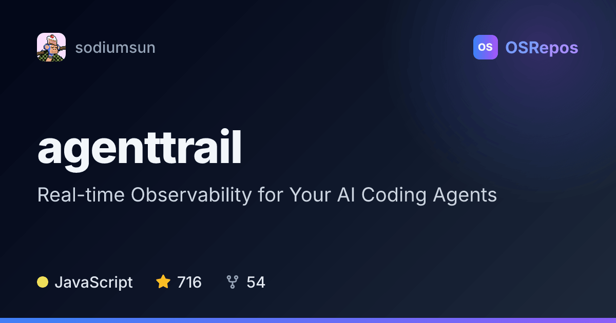 agenttrail: Real-time Observability for Your AI Coding Agents