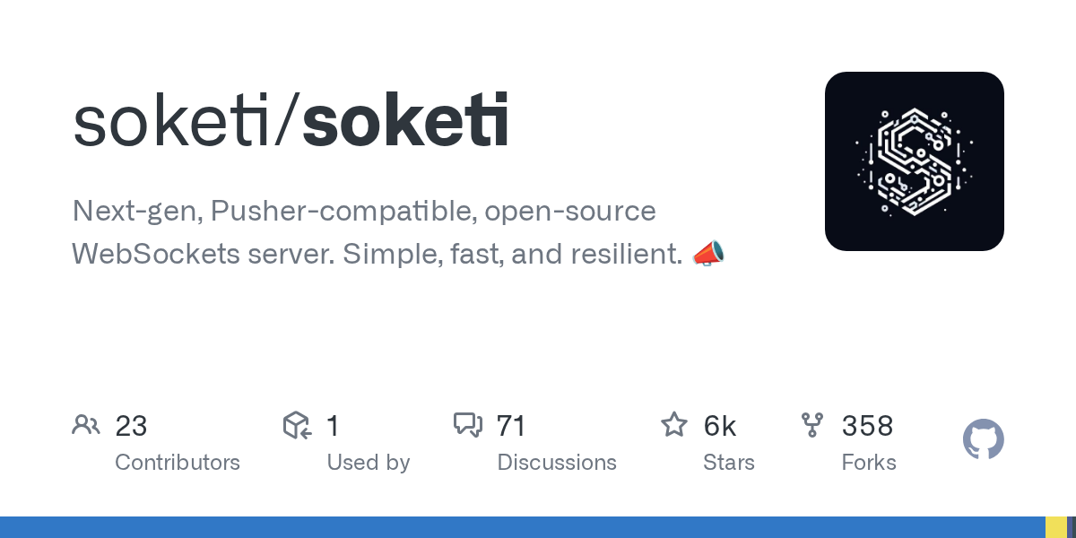 Soketi: A Fast, Pusher-Compatible WebSockets Server for Real-Time Apps