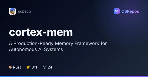cortex-mem: Give AI Agents Persistent Long-Term Memory