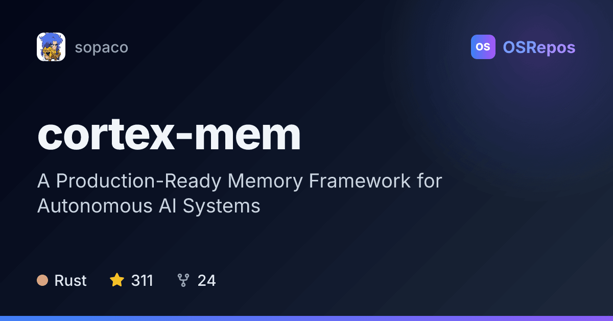 cortex-mem: Give AI Agents Persistent Long-Term Memory