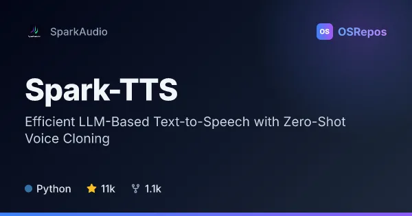 Spark-TTS: Generate Speech and Clone Voices from Text