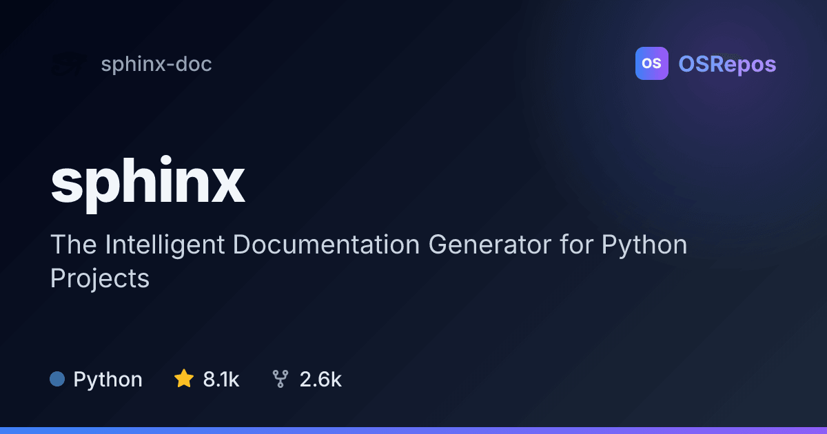 sphinx: Build Structured Documentation Sites