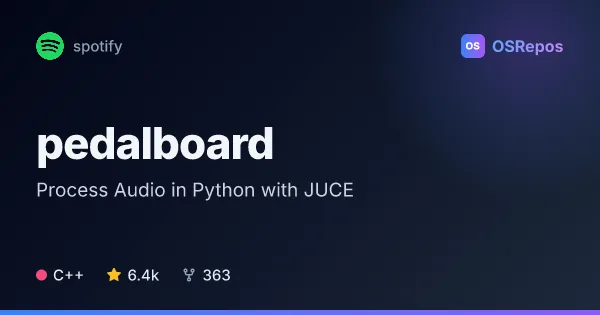 pedalboard: Process Audio in Python with JUCE