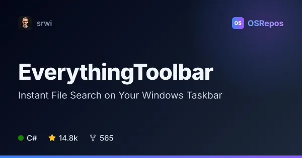 EverythingToolbar: Search Files from the Windows Taskbar
