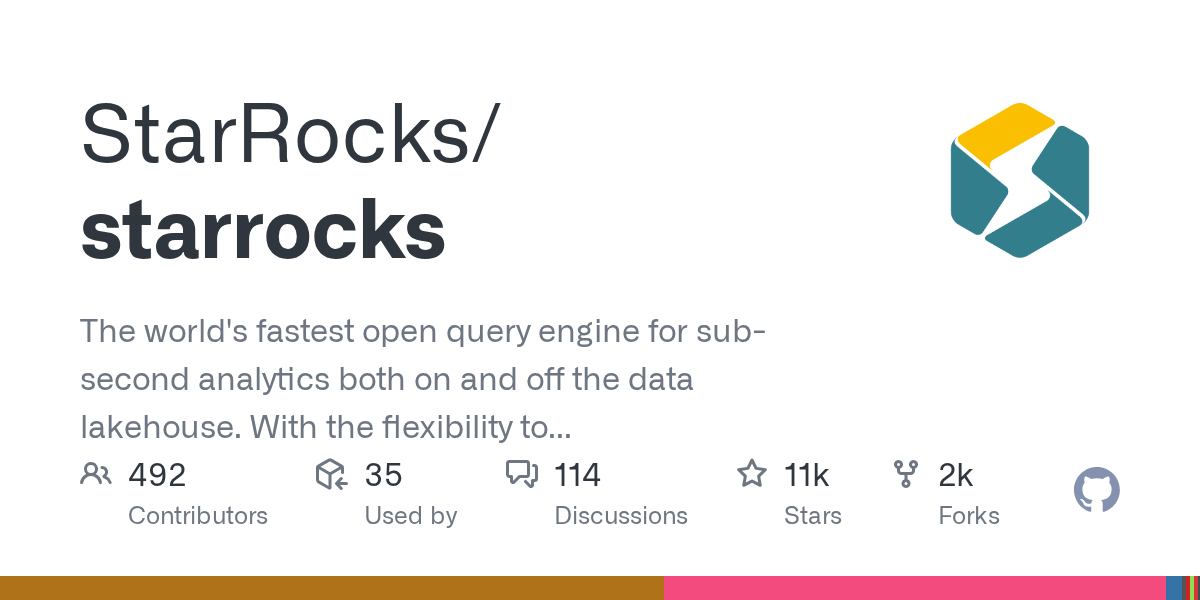 StarRocks: The Fastest Open Query Engine for Data Lakehouse Analytics