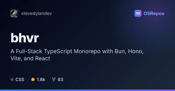 bhvr: A Full-Stack TypeScript Monorepo with Bun, Hono, Vite, and React