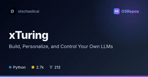 xTuring: Build, Personalize, and Control Your Own LLMs