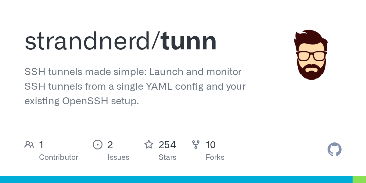 tunn: Simplify SSH Tunnel Management with YAML Configuration
