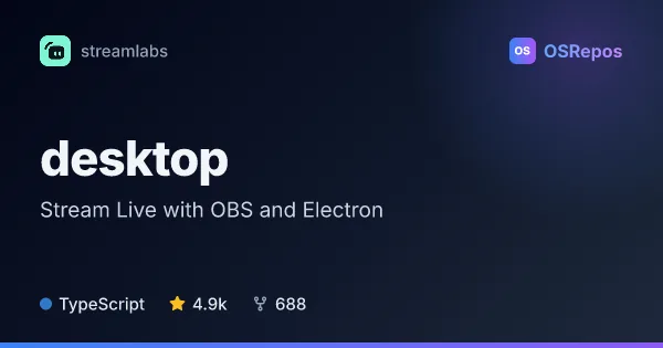 desktop: Stream Live with OBS and Electron