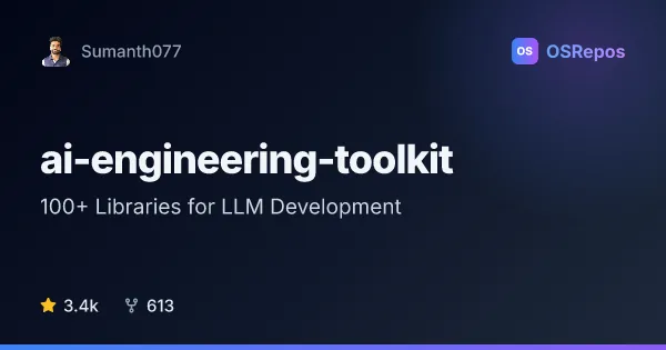 AI Engineering Toolkit: 100+ Libraries for LLM Development
