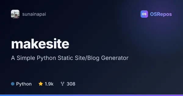 makesite: A Simple Python Static Site/Blog Generator