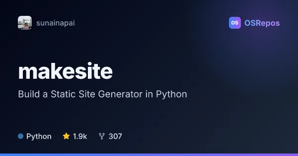 makesite: Build a Static Site Generator in Python