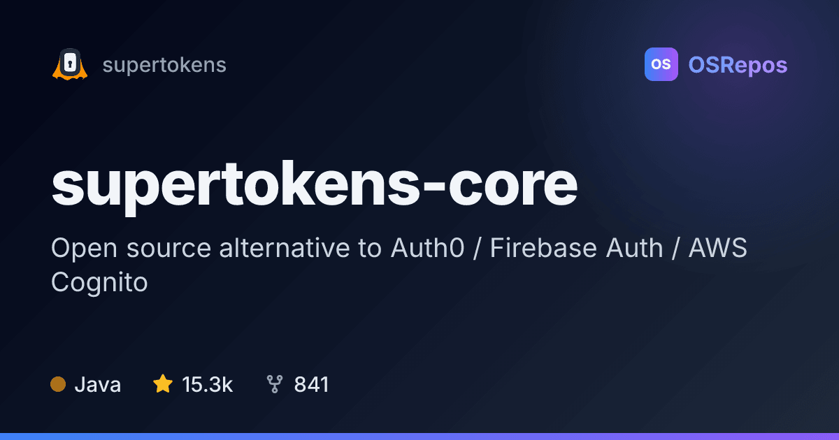supertokens-core: Build Authentication Into Your Applications