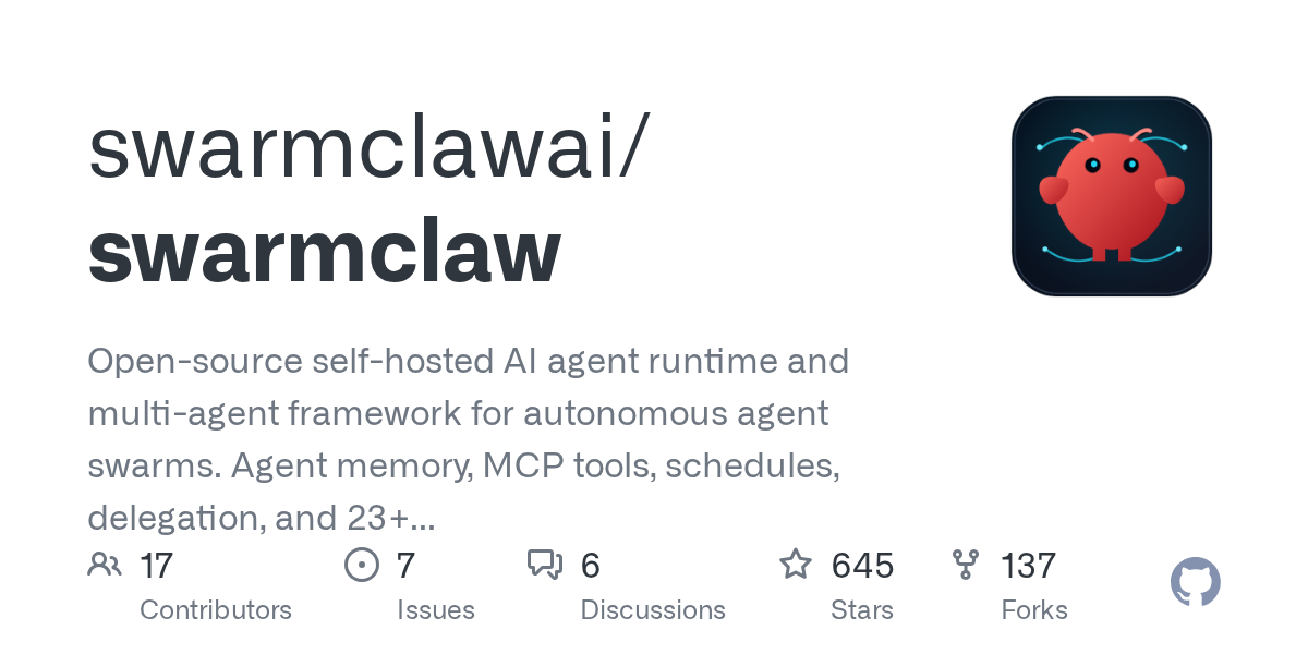 SwarmClaw: Self-Hosted AI Agent Runtime for Autonomous Swarms