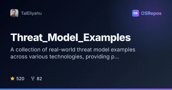 Threat_Model_Examples: Browse Threat Modeling References