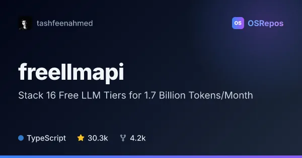 FreeLLMAPI: Stack 16 Free LLM Tiers for 1.7 Billion Tokens/Month