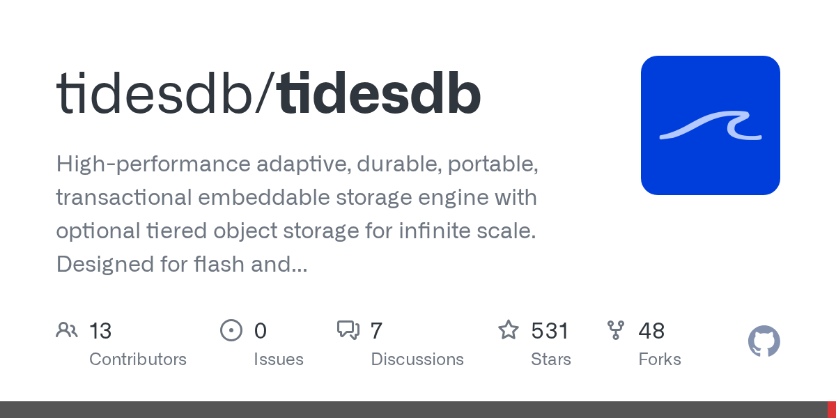 TidesDB: A High-Performance Embeddable Storage Engine in C