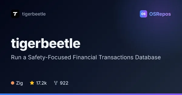 tigerbeetle: Run a Safety-Focused Financial Transactions Database