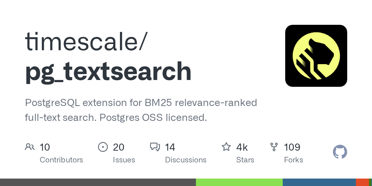 pg_textsearch: Modern BM25 Full-Text Search for PostgreSQL