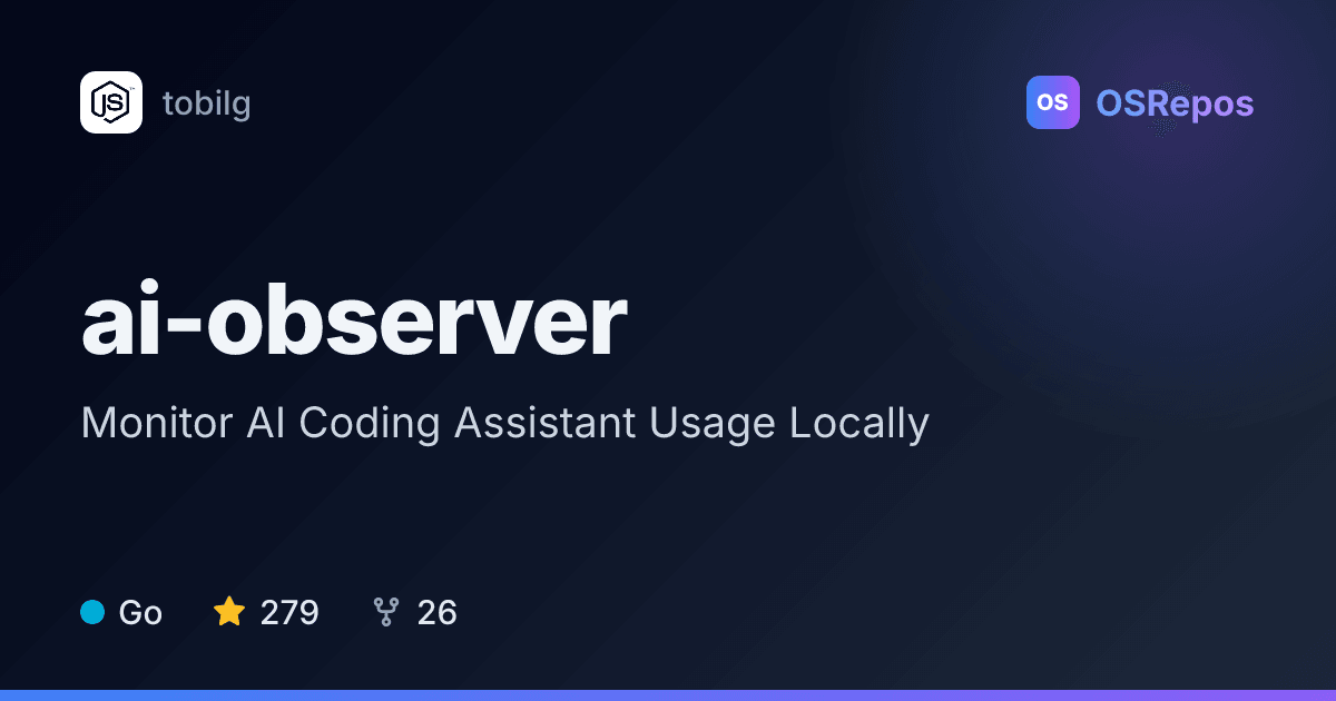 ai-observer: Monitor AI Coding Assistant Usage Locally
