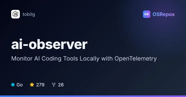 ai-observer: Monitor AI Coding Tools Locally with OpenTelemetry