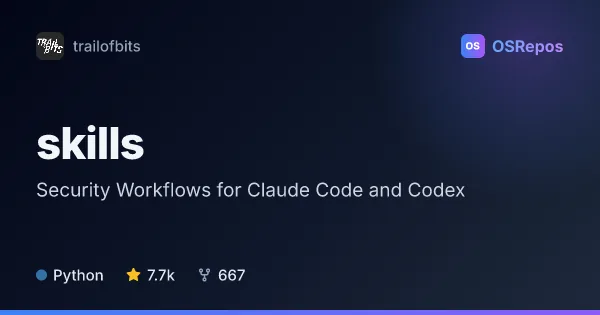 skills: Security Workflows for Claude Code and Codex