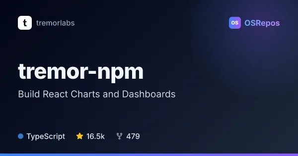 tremor-npm: Build React Charts and Dashboards