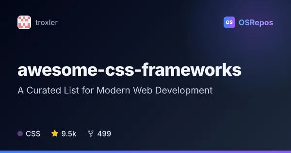 Awesome CSS Frameworks: A Curated List for Modern Web Development