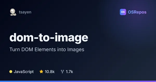 dom-to-image: Turn DOM Elements into Images