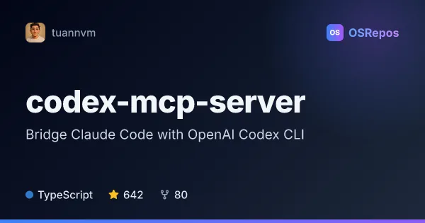 Codex MCP Server: Bridge Claude Code with OpenAI Codex CLI