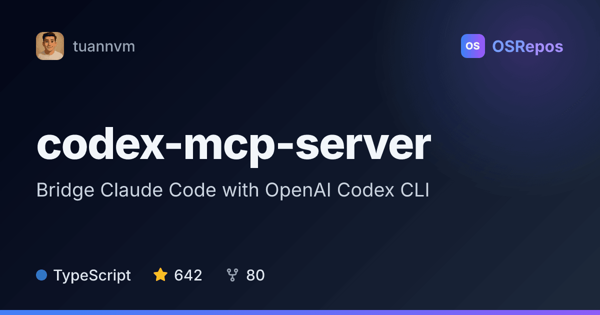 Codex MCP Server: Bridge Claude Code with OpenAI Codex CLI