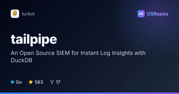 Tailpipe: An Open Source SIEM for Instant Log Insights with DuckDB