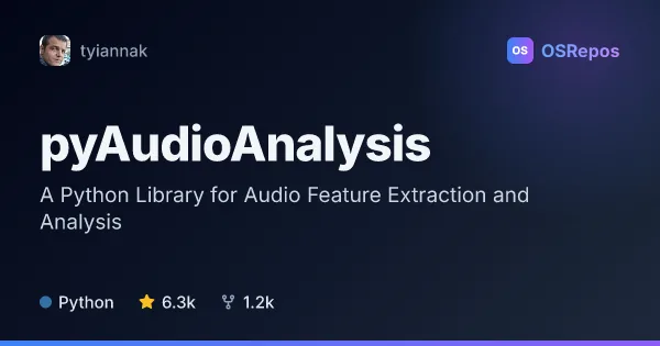 pyAudioAnalysis: A Python Library for Audio Feature Extraction and Analysis