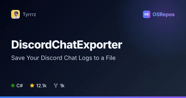 DiscordChatExporter: Save Discord Chats to Files