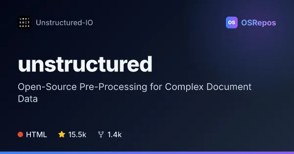 Unstructured: Open-Source Pre-Processing for Complex Document Data
