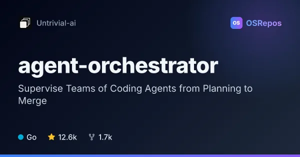 Agent Orchestrator: Supervise Teams of Coding Agents from Planning to Merge
