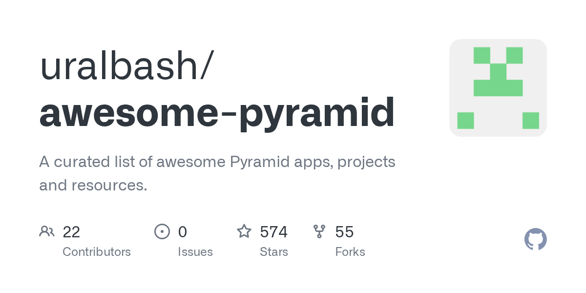 Awesome Pyramid: A Curated List of Pyramid Apps, Projects, and Resources