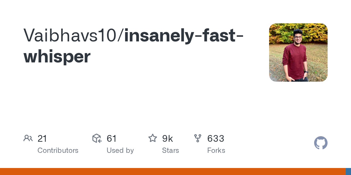 Insanely Fast Whisper: Blazing-Fast Audio Transcription CLI
